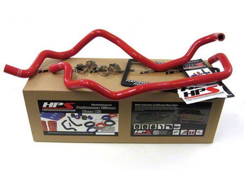 HPS Red Reinforced Silicone Heater Hose Kit Jeep 07-11 Wrangler JK 3.8L V6 Left Hand Drive