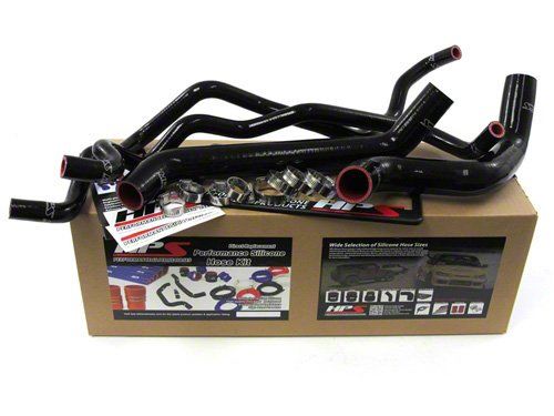 HPS Black Reinforced Silicone Radiator + Heater Hose Kit Jeep 07-11 Wrangler JK 3.8L V6 Left Hand Drive