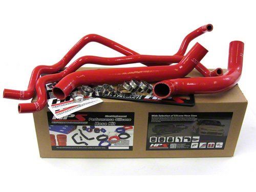 HPS Red Reinforced Silicone Radiator + Heater Hose Kit Jeep 07-11 Wrangler JK 3.8L V6 Left Hand Drive