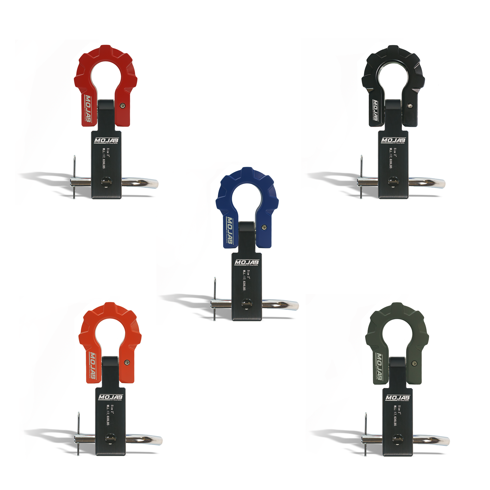 2'' Aluminum Hitch Receiver with Aluminum D-Shackle 9T-Ceramic coated (Lifetime Warranty)Expected delivery W/C May 25th