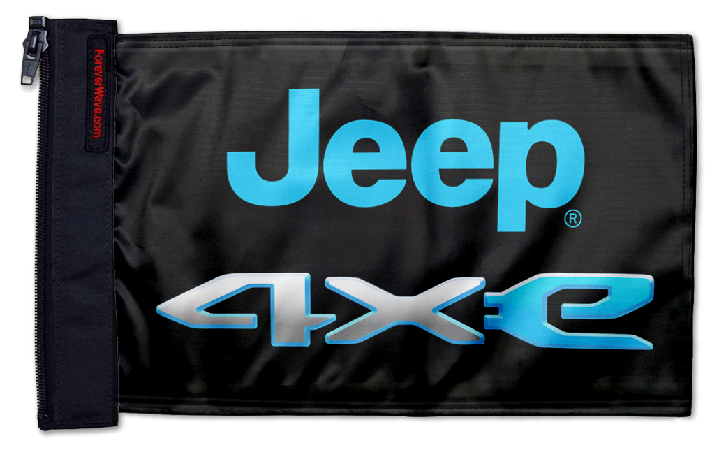 Jeep 4Xe 12"x18" Forever Wave Flag for Boats