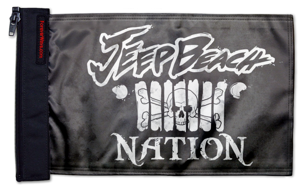 Jeep Beach Nation 12"x18" Forever Wave Flag for Bronco