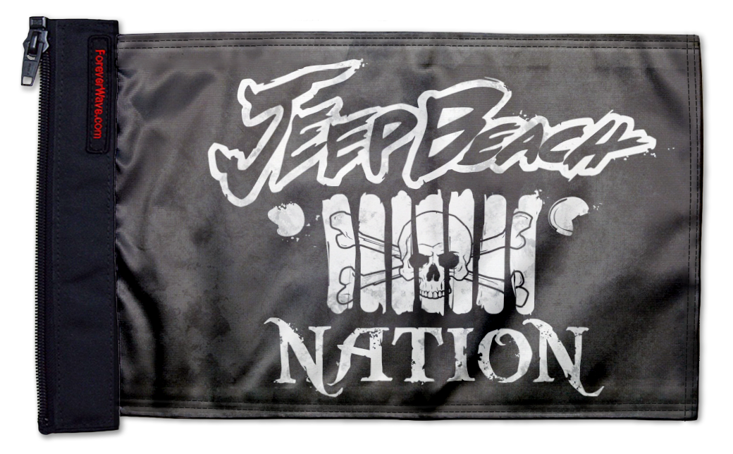 Jeep Beach Nation 12"x18" Forever Wave Flag for Bronco