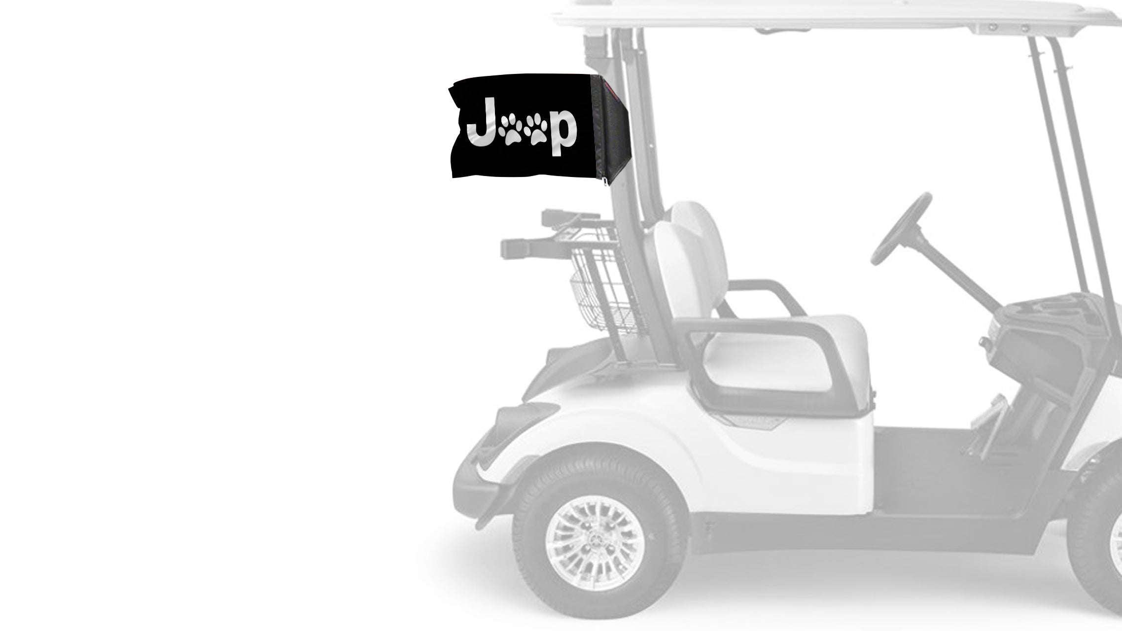 Jeep Paws 12"x18" Forever Wave Flag for Golf Carts