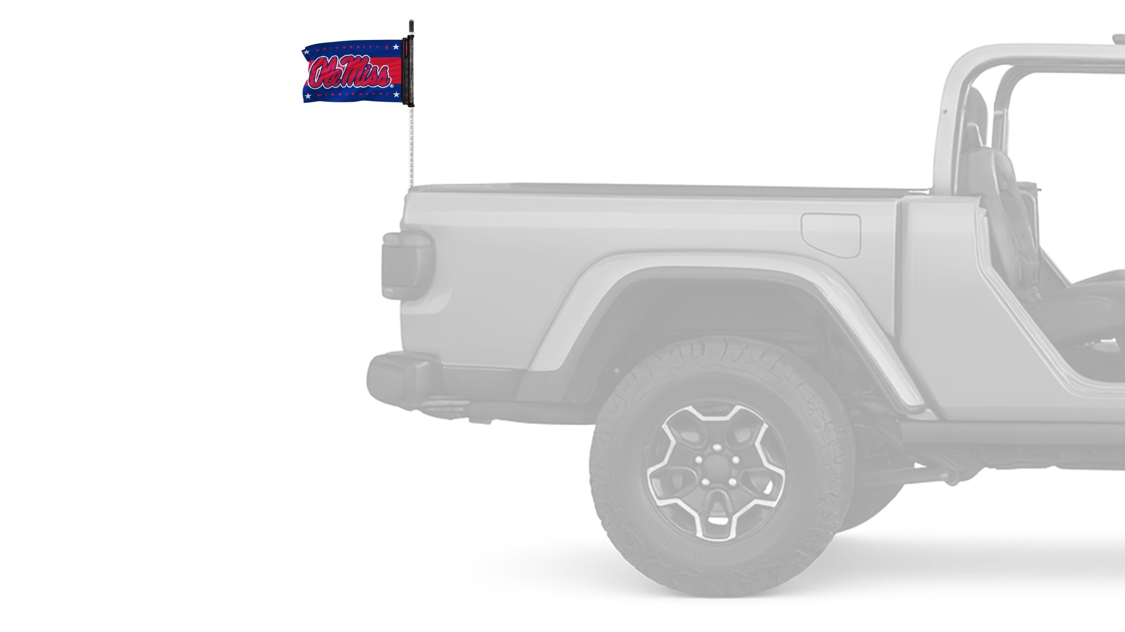 Mississippi 11"x17" Forever Wave Flag for Jeep Wrangler JLU 4-Door 2018-Present