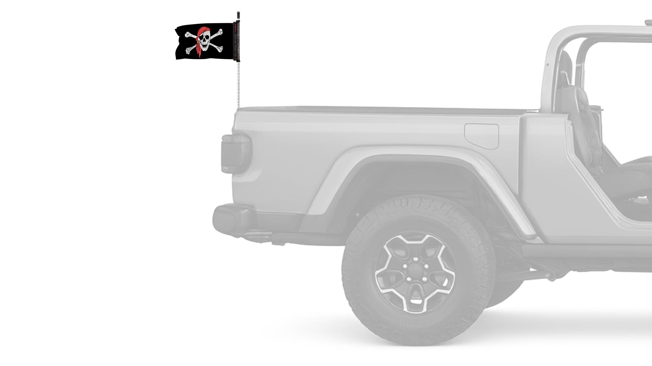 One Eyed Jack 12"x18" Forever Wave Flag for Jeep Wrangler JL 2-Door 2018-Present