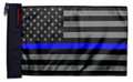 USA Subdued Thin Blue Line 12"x18" Forever Wave Flag for Golf Carts