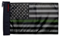 USA Subdued Thin Green Line 12"x18" Forever Wave Flag for Golf Carts