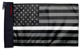 USA Subdued Thin White Line 12"x18" Forever Wave Flag for Golf Carts