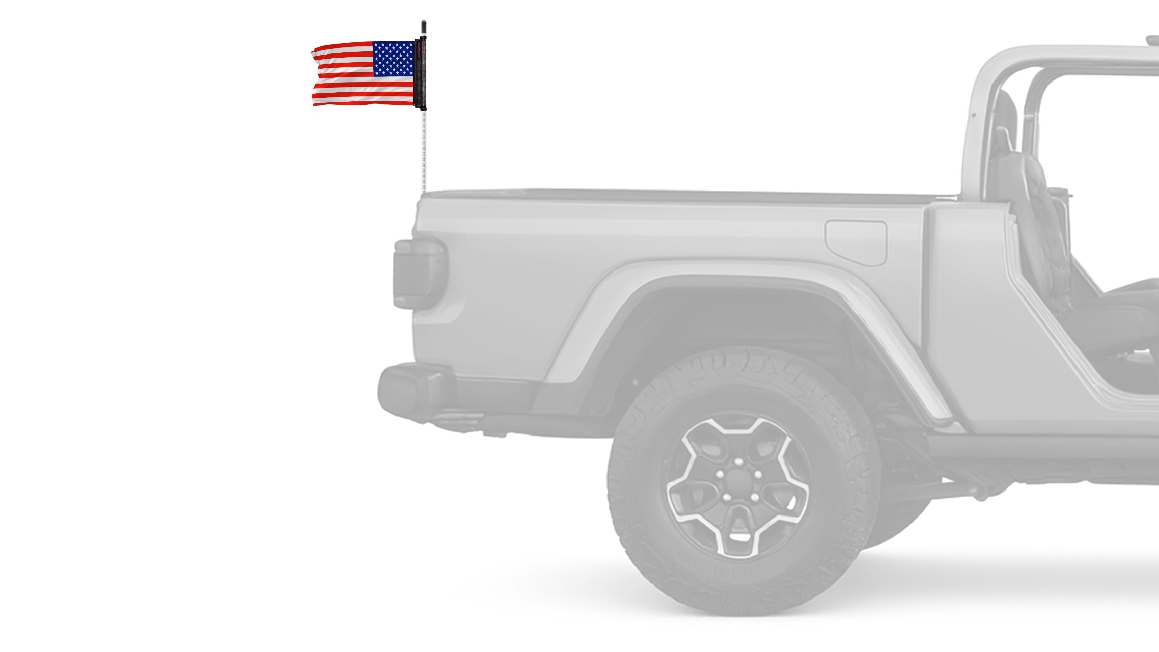 USA Ol' Glory - The Stars and Stripes 12"x18" Forever Wave Flag for Jeep Wrangler JLU 4-Door 2018-Present