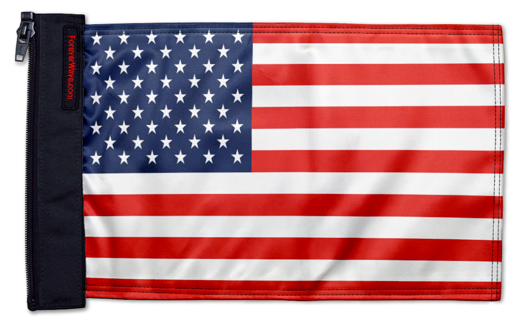 USA Ol' Glory - The Stars and Stripes 12"x18" Forever Wave Flag for Jeep Wrangler JLU 4-Door 2018-Present