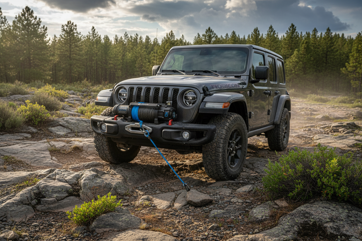 Carbon RS9 Winch on Jeep Wrangler